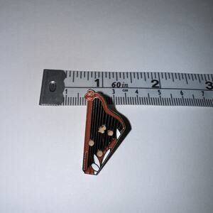 Harp Instrument Pin Brooch